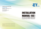 ET Solar ET SOLAR Series Installation Manual