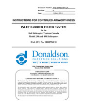 Donaldson AFS-BH430-IBF-ICA Instructions Manual