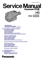 Panasonic NV-S20E Service Manual