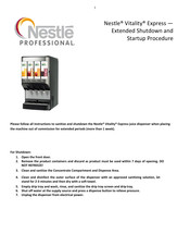 NESTLE Vitality Express Extended Shutdown And Startup Procedure