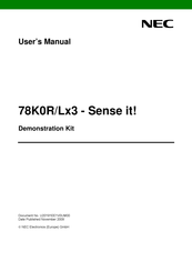 Nec 78K0R/L 3 Sense it! Series User Manual