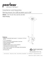 PEERLESS LCC 36-S Installation And Assembly Manual