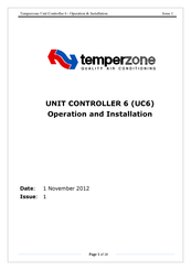 TemperZone UC6 Operation And Installation