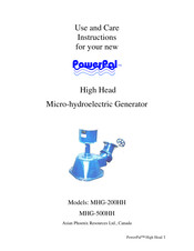 Asian Phoenix Resources PowerPal MHG-200HH Use And Care Instructions Manual