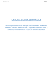 Panduit OPTICAM 2 Quick Setup Manual