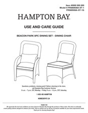 HAMPTON BAY BEACON PARK FRS80938A-ST-1 Use And Care Manual