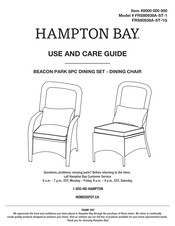 HAMPTON BAY BEACON PARK FRS80938A-ST-1G Use And Care Manual