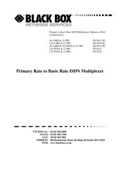 Black Box Primary Rate to Basic Rate ISDN Multiplexer Manual