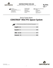 Orthofix CONSTRUX Mini PTC Instructions For Use Manual