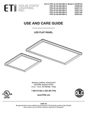ETI SOLID STATE FPE-22-40-850-MV-D Use And Care Manual