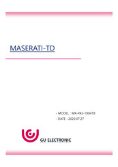 GU Electronic MASERATI-TD Manual