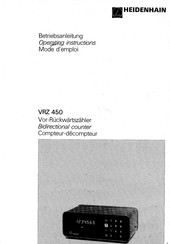 HEIDENHAIN VRZ 450 Operating Instructions Manual