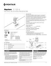 Pentair Raychem E-100-A Installation Instructions Manual
