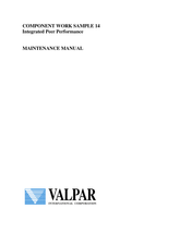 VALPAR VCWS14 Maintenance Manual