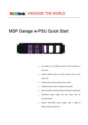 RGBlink MSP Garage w-PSU Quick Start Manual