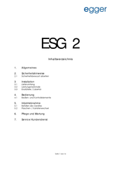 Egger ESG 2 Manual