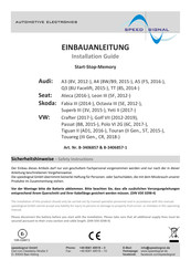 Speedsignal B-3406857 Installation Manual