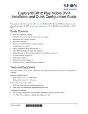SEON Explorer DX12 Plus Installation And Quick Configuration Manual