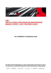 Jevi EF Series Installation, Operation And Maintenance Manual