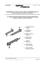 Spirax Sarco U Series Installation, Operation And Maintenance Manual