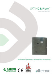 CALEFFI Altecnic SATK40103 Installation, Operation & Maintenance Instructions Manual