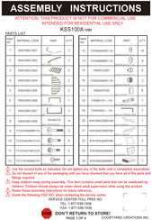 Courtyard Creations KSS100X-WM Assembly Instructions