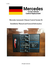 Mercedes-Benz Automatic Climate Control System II Installation Manual And General Information