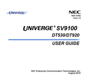 Nec UNIVERGE SV9100 User Manual