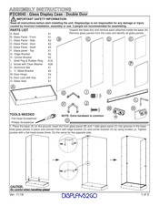 Displays2Go Glass Display Case IFDC8040 Assembly Instructions