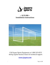 Jaypro Sports SGP-850 Installation Instructions Manual