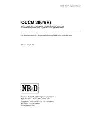 Niobrara QUCM 3964R Installation And Programming Manual