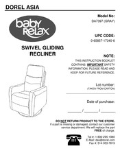 Dorel Asia Baby Relax DA7397 Instruction Booklet