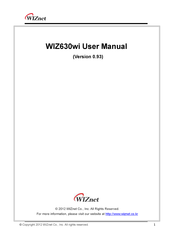 Wiznet WIZ630wi User Manual