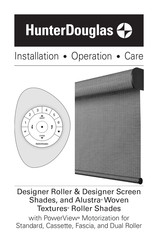 Hunter Douglas Designer Screen Series Installation Operation Care