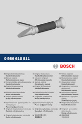 Bosch 0 986 610 511 Original Instructions Manual