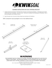 KWIK GOAL 7E201 Assembly Instructions Manual