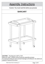 Noble House Home Furnishings BARCART Assembly Instuctions
