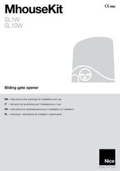 Nice MhouseKit SL10W Instructions And Warnings For Installation And Use