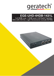 geratech EGE-UHD-4HDB-1431L Manual