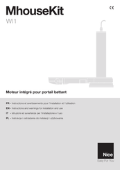 Nice MhouseKit WI1 Instructions And Warnings For Installation And Use