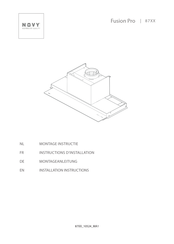 Novy Fusion Pro 87 Series Installation Instructions Manual