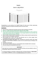 Sunjoy L-GZ311PCO-4 Step-By-Step Instructions