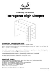 Happy Beds Tarragona High Sleeper Assembly Instructions Manual