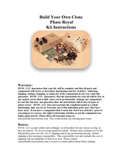BYOC Build Your Own Clone Phase Royal Kit Instructions Manual