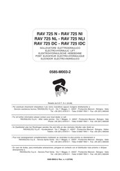 Ravaglioli RAV 725 NI Manual