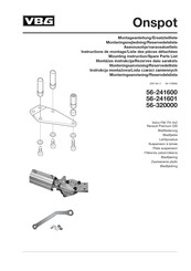 VBG 56-241600 Mounting Instruction/Spare Parts List