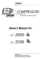 Prime Source Speroni Pumps Grip-Rite GR 2500 Owner's Manual