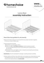 Homechoice Ivana Assembly Instructions Manual