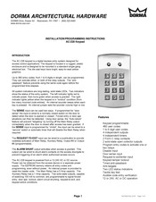 Dorma AC-228 Installation & Programming Manual