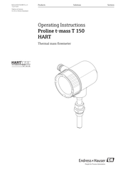 Endress+Hauser Proline t-mass T 150 Operating Instructions Manual